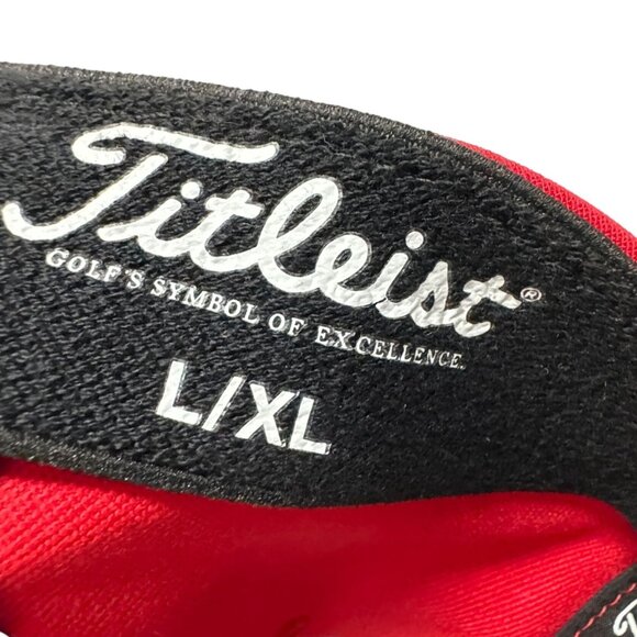 Titleist Hat Cap Fitted Adult L XL Red Black Golf Athletic Logo Outdoors - Picture 7 of 11